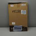 Malier Indoor Dog Gate with Door, 26-41" Extra Wide Full Metal Pet Gate Short Dog Gate for Stairs, Pressure Mount 14'' Tall Small Puppy Low Gate Easy Step Over for Doorways (White)