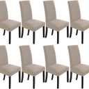 NORTHERN BROTHERS Dining Chair Cover Parsons Chair Covers, 8 Pack Dining Chair Slipcover Protector Cover for Hotel, Dining Room, Banquet (Taupe)