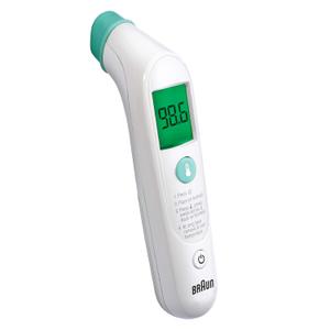 Braun TempleSwipe Digital Thermometer with Color Coded Temperature Guidance - Adults, Babies, Toddlers & Kids (1 Count (Pack of 1), White)