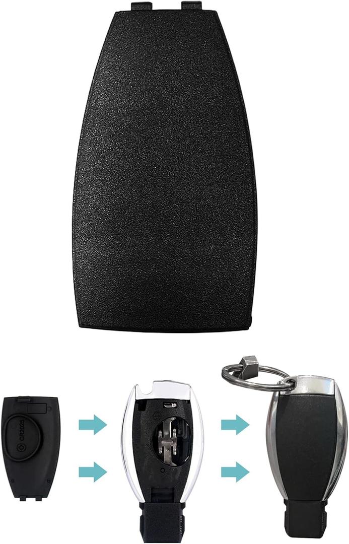 Car Key Rear Cover Replacement, Key Fob Cover, Car Accessories Key Shell Case Compatible with Mercedes Benz B-Class C-Class E-Class W204 3 Buttons Car Key Fob Case