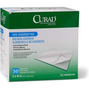 CURAD Sterile Non-Adherent Pad, 3x8 (Pack of 50)