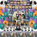 Birthday Party Decorations, Magical Wizard Pirate Halloween Horror Night Themed Party Supplies - Happy Birthday Banner, Balloons, Backdrop, Tablecloth, Cake Inserts Set-Gold