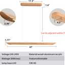 47" Wood Linear Pendant Light LED Pendant Lights Dimmable Pool Table Island Lights Modern Linear Chandeliers for Dining Room Kitchen Ceiling Pendant Lamp for Kitchen Island Pool Table Natural, 47IN