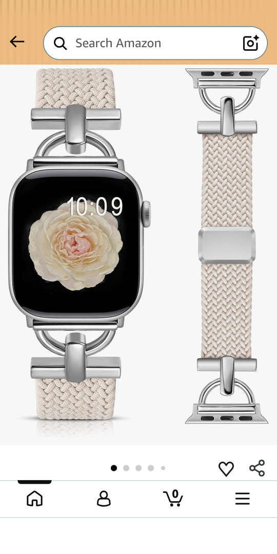 Wearlizer Braided Magnetic Band Compatible with Apple Watch Bands 42/46/38/40/41/44/45/49mm Women Men, Designer D-Shape Stretchy Elastic Nylon Strap for iWatch Series 11 10 9 8 7 6 5 4 SE/Ultra 3 2 1