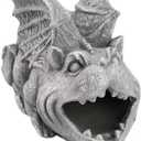 Elenon Gargoyle Decorative Gutter Downspout Extension Statue, Gutter Guardian Rain Downspout Extender, Garden Splash Block Outdoor Sculpture for 3" 4" Down Spouts Decor