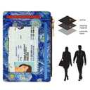 ZYAOTWQZ small wallet women, RFID thin wallet for women, thin ladies credit card holder (Blue Moon 1)