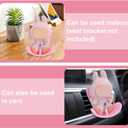 3 x BOXOB Car Seat for Dolls, Pink Plastic Safety Seat Decorative Cute Sofa to Display Doll Toy Ornaments Accessories for Car Interior Air Vents Clip and Desktop Stand Decor