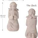 Praying Girl Figurine - Hand - Sculpted & Painted, Brings Peace, Sympathy, Comfort for Remembrance & Healing Moments (Granite)