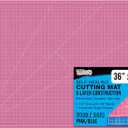 U.S. Art Supply 36" x 48" Self-Healing Cutting Mat 5-Ply - Double-Sided Pink/Blue Craft Mat, Non-Slip Cutting Mats for Crafts, Sewing, Quilting, Scrapbooking