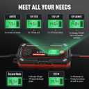 Sailvono 4A Battery Charger, 6V and 12V Smart Trickle Charger, 10-Stages 14.6 Volt LiFePO4 Automatic Battery Maintainer with Supply Mode for Motorcycle Car Lawn Mower Boat Marine Lead Acid Batteries