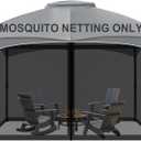 COWVIE Gazebo Replacement Netting Screen, 10' x 12' Universal Gazebo 4-Panel Mosquito Sidewalls with Double Zippers for Outdoor Patio (Only Netting)