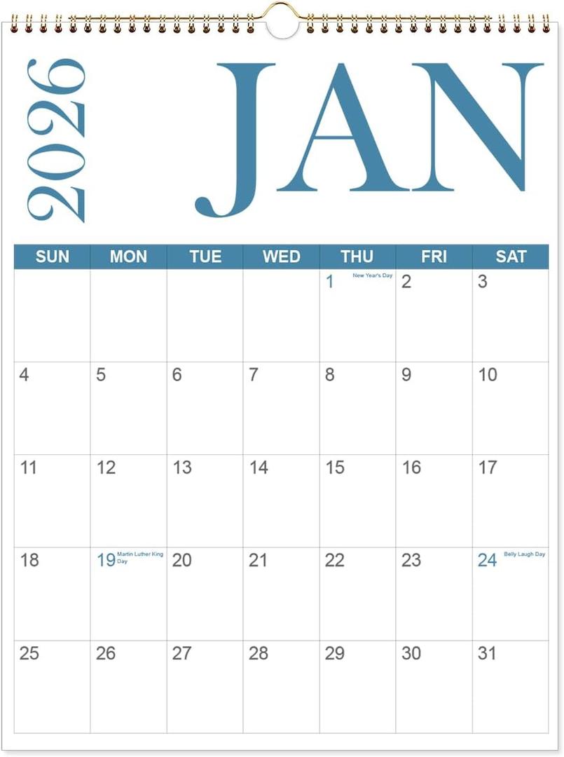 Calendar 2026-15'' x 22'' Extra Large Wall Calendar from January 2026 to June 2027, 2026 Wall Hanging Calendar with Holiday Marked, Premium Paper for Organizing, Vertical, Four Color