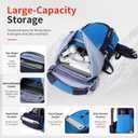 50L Hiking Backpack with Internal Frame & Rain Cover, Lightweight Backpacking Pack with Adjustable Chest Strap, Breathable Daypack for Hiking, Camping, Trekking, Travel, Men & Women(Blue, 50L)