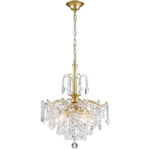 Crystal Chandeliers for Dining Room, Modern Gold Chandelier Light Fixture, Crystal Kitchen Ceiling Hanging Pendant Light 6 Lights for Living Room Hallway Bathroom Bedroom Foyer, Gold