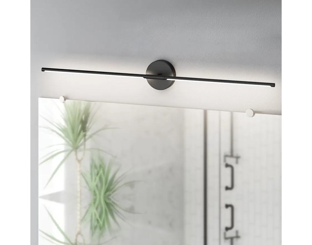 Coinmit Modern Bathroom Vanity Light 40Inch,30W Matte Black Led Bathroom Light Fixture Over Mirror 360° Rotatable 5000K