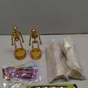 72 Pack Halloween Party Costume Contest Ballot Set of Boxes, 40 Voting Ballots, 10 Skeleton Trophy, 10 Award Ribbons and 12 Gold Stickers for Home Indoor Office Vote Party Game