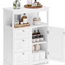 VASAGLE Bathroom Floor Storage Cabinet, Freestanding Bathroom Storage Unit with 3 Drawers, Adjustable Shelf, 11.8 x 23.6 x 31.5 Inches, White UBBC542P31V1