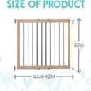 Regalo Safety 23.5"-42" Heritage & Home Wooden Baby Gate for Stairs & Doorways, Walk Through Stair Gate with Door for Babies, Toddlers, & Pets, American Designed and Owned