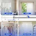 Bonpally Shower Curtain Rod, Adjustable 32-75 Inches Spring Tension Rod, Non-Slip No Drilling Stainless Steel Shower Rods for Bathroom Window Room Divider, Never Rust, Chrome