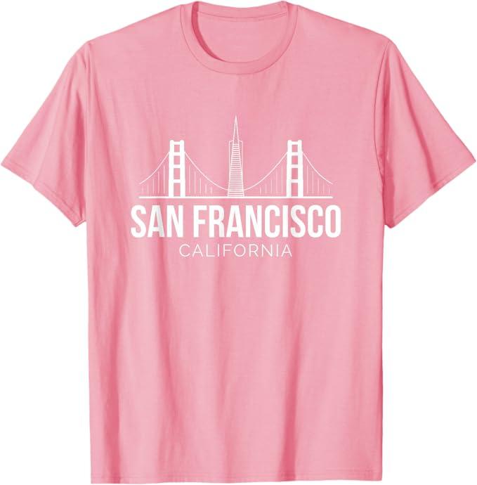San Francisco SF Bay Area California Skyline T Shirt M