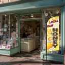 Local Raw Honey Feather Flag for Business Advertising 6 FT Swooper Flag for Storefronts Retailers Shops Food Trucks Events and Fairs (Flagpole Not Included)