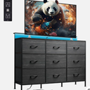 Dresser TV Stand for 55 Inch, Led Dresser for Bedroom, Black Dressers for Bedroo