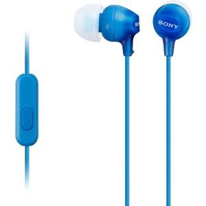 Sony MDREX15AP In-Ear Earbud Headphones with Mic, Blue