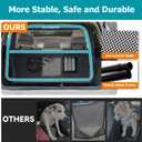 Dog Barrier for Car Back Seat & Cargo Area with Wider Coverage, Universal Fit for Car, SUV & Truck, Dog Car Divider with Chew-Proof Transparent Net and Sturdy Metal Frame for Backseat & Trunk