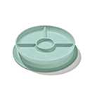 OXO Tot Stick and Stay Suction Divided Plate - Opal (1 Count (Pack of 1))