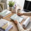 Clear Contact Paper Roll, 23.6in x 236L Self-Adhesive Vinyl Covering Peel and Stick for Books, Shelves, Documents, Drawers & Crafts – Waterproof, Removable & Easy to Apply