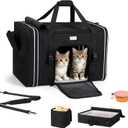 24x17x17 Extra-Large pet Carrier with Litter Box,for car Travel
for 2 Cats /1 Large cat,Kennel for Medium Dog,Long Road Trip Transport cage,portable,leakproof,zipper lock,good Visibility