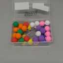 Sieral 40 Pcs Mini Balloon Cake Toppers Colorful Rainbow Cake Topper Round Clay Balls Cupcake Toppers for Birthday Baby Shower Wedding Party Decorations(Rainbow Color)