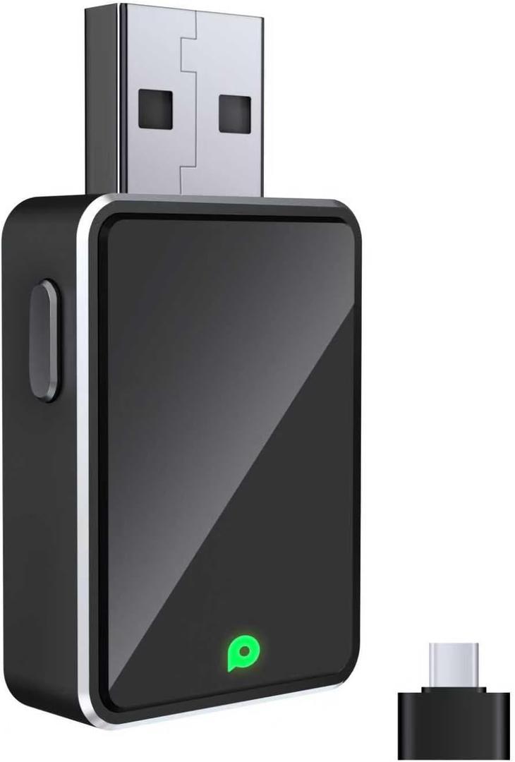 Mini Wireless CarPlay Adapter, Convert Wired to Wireless CarPlay & Android Auto, Plug & Play, One-Click Multi-Device Switching, Compatible with Cars 2018+ & iOS 10+ Android 11+