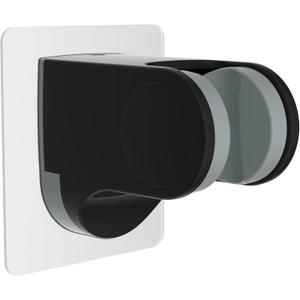 Hibbent Shower Head Holder, Strong Adhesive, Waterproof, Height Adjustable, Wall Mount, No Drilling, Matte Black