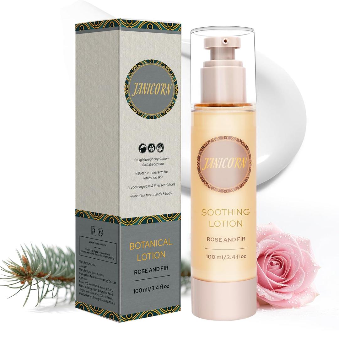 Forest Rose & Evergreen Warming Aromatherapy Massage Lotion for Skin & Body Hydrating Lotion-Oil Blend for Hand & Tool Massage, 3.4 fl oz / 100 ml