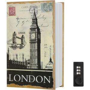 Diversion Book Safe Storage Box, Secret Safe Can with Combination Code, Hidden Safe，Stash Safe Box, Secret Safe Containers for Money, Jewelry Documents or Valuables, London