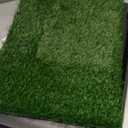 Dog Grass Pet Loo Indoor/Outdoor Portable Potty, Dog Litter Box, Artificial Grass Patch Bathroom Mat and Washable Pee Pad for Puppy Training, Full System with Trays (Pet Training Tray, 20"x16"), 20"x16"4 Layer Potty System)