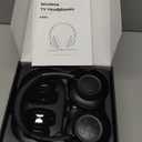 ROSIDA Wireless Headphones for TV Watching, Wireless Headphones for Seniors with Transmitter Charging Base, Bluetooth Headsets for TV, No Audio Delay, Gift for The Seniors or Parents, Black