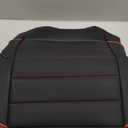 Skechers Car Seat Cover,Memory Foam Luxury Faux Leather Front Bottom Seat Cushion Cover,Universal Anti-Slip and Wrap Around The Bottom with Storage Bags,Suitable for Most Vehicles-1 Piece,Red