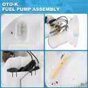OTO-K Electric Fuel Pump Module Assembly with Sending Unit Compatible with BMW 228i 320i 328i 335i 428i M235i 435i xDrive, 2.0L 3.0L, Replace# 16117243975,77469, E9214M, FG1884, FP5149M