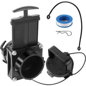 TonGass 3" RV Waste Valve Body with Handle + 3" RV Sewer Termination Cap with Handle, Fits Standard 3-Inch Bayonet Waste Valve, Camper Sewer Replacement Parts for Trailer Motorhome