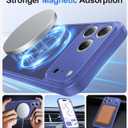 Faiono Magnetic for iPhone 17 Pro Case [Full Camera Protection][Military-Grade Protection][Compatible with MagSafe] Shockproof Protective Slim Phone Case for iPhone 17 Pro, Cobalt Blue
