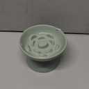 Tioncy 1 Pcs Raised Cat Slow Feeder Bowl Ceramic Elevated Cat Dog Food Bowl No Spill High Edge for Dry Wet Food and Water Easy to Clean, Dishwasher Safe (Sage Green)