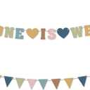 2 x Everyone is Welcome Banner, First Day of School Large Classroom Pennant Banner Colorful Flag Welcome Back to School Hanging Ornaments Classroom Decoration Supplies (Morandi)