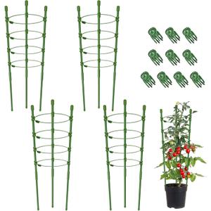 Legigo 4 Packs 30inch Plant Support Cages with 3 Adjustable Support Rings- Small Tomato Cage for Pots Plant Holder for Home Garden Balcony for Orchids, Tomato, Vegetables, Flowers, Climbing Plants Legigo 4 Packs 30inch Plant Support Cages with 3 Adjustable Support Rings- Small Tomato Cage for Pots Plant Holder for Home Garden Balcony for Orchids, Tomato, Vegetables, Flowers, Climbing Plants