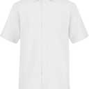 Nautica Boys' Short Sleeve Oxford Shirt (White, XS)