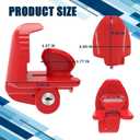 Trailer Hitch Locks with Keys, Universal Size Fit 1-7/8,2-5/16,2 Inch Ball Hitch Coupler Lock, Adjustable Heavy Duty Steel Trailer Tongue Lock for Boat, Trailers and RV, Anti-Theft Hitches, Red-1 Pack