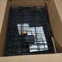 Amazon Basics Durable, Foldable Metal Wire Pet Crate with Tray, Portable and Sturdy for Travel, Single Door, Divider Panel, Perfect Size for Small Dogs, 22 x 13 x 16 in, Black