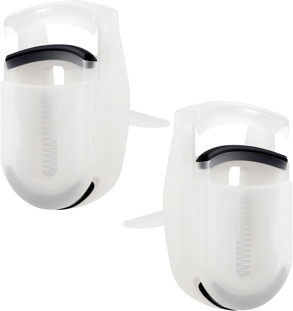 2-Pack Portable Mini Eyelash Curler  Compact One-Press Lash Curling Tool for Natural Lift