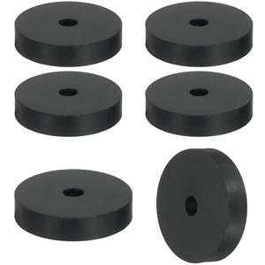 uxcell 6Pcs Thick Rubber Spacer, 1-3/4 Inch OD x 5/16 Inch ID x 3/8 Inch Thickness Round Rubber Bushings Anti Vibration Flat Spacer Washers for Home Industrial Machinery